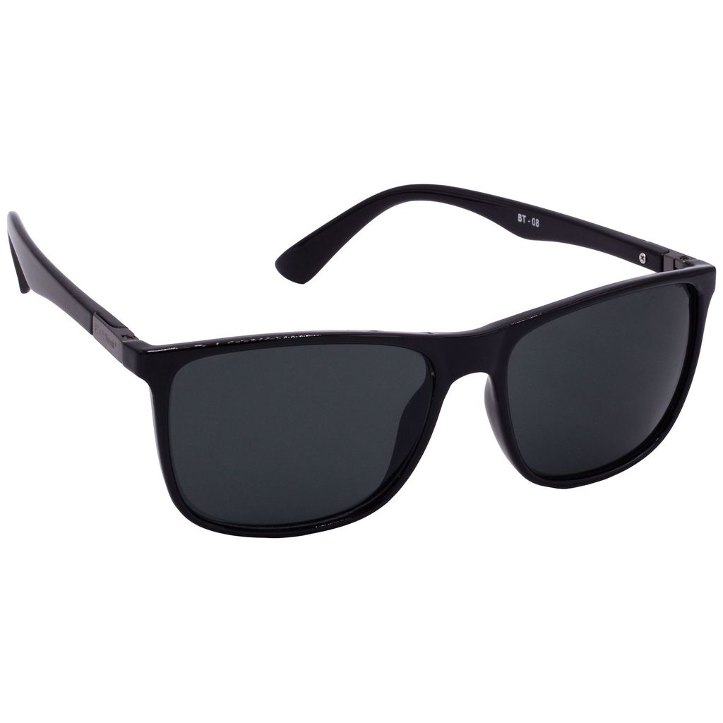 Hrinkar Grey Rectangular Stylish Goggles Black Frame Sunglasses for Men & Women - HRS-BT-08-BK-BK-BK - Sunglasses | Buy online on ZillyBuy