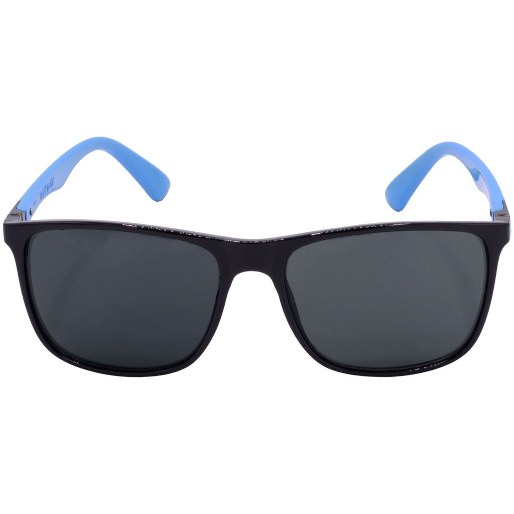 Hrinkar Grey Rectangular Sunglasses Styles Black, Sky Blue Frame Glasses for Men & Women - HRS-BT-08-BK-LBU-BK