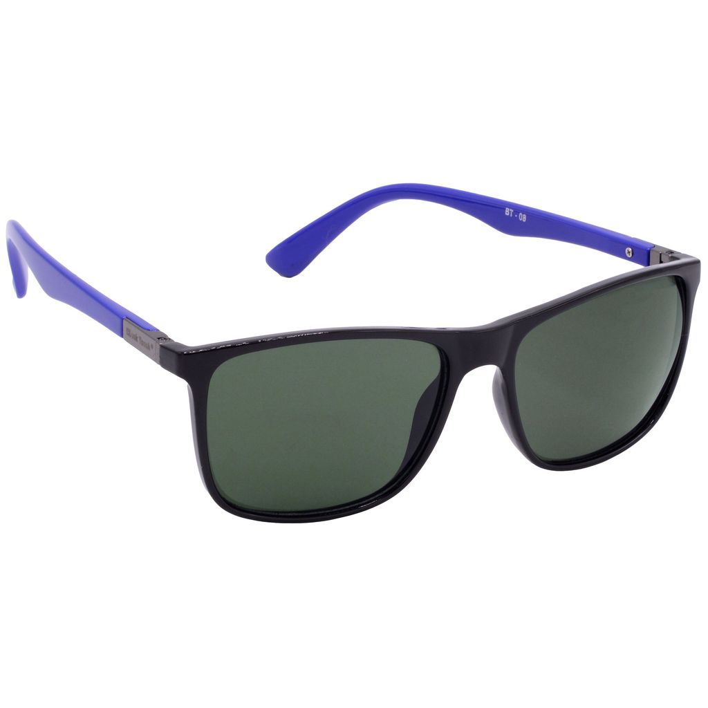 Hrinkar Green Rectangular Cooling Glass Black, Blue Frame Best Sunglasses for Men & Women - HRS-BT-08-BK-BU-GRN - Sunglasses | Buy online on ZillyBuy