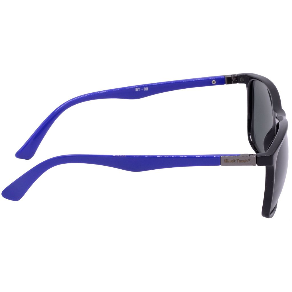 Hrinkar Grey Rectangular Glasses Black, Blue Frame Best Goggles for Men & Women - HRS-BT-08-BK-BU-BK
