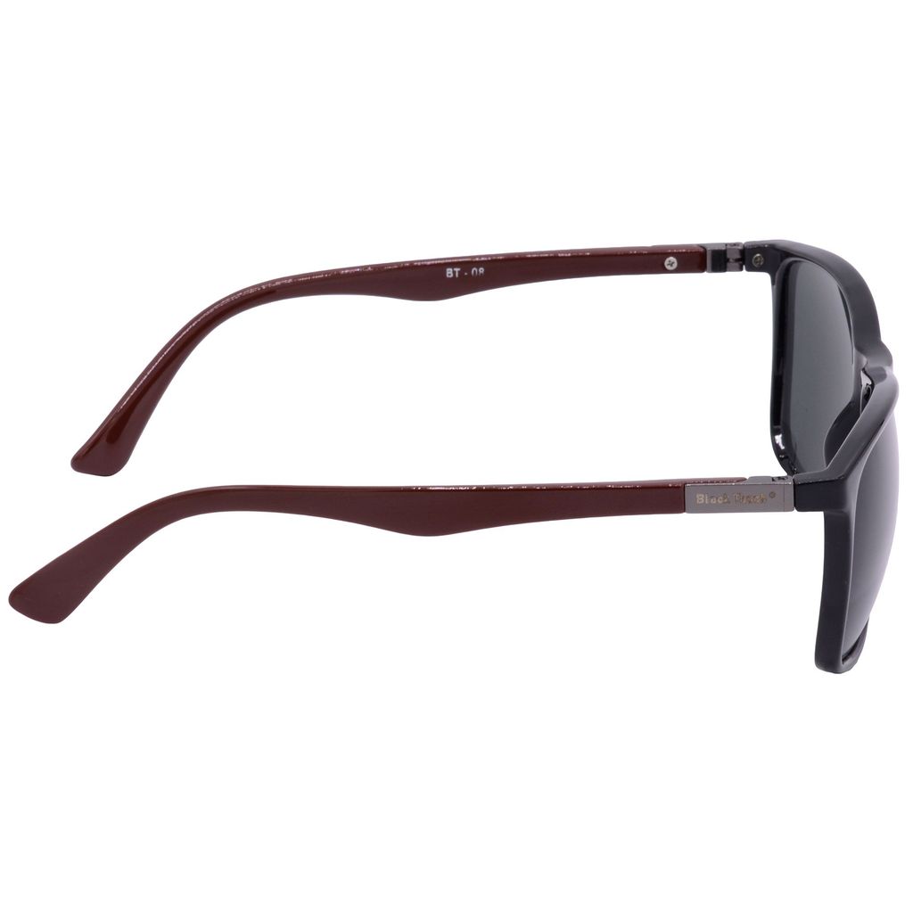 Hrinkar Green Rectangular Stylish Goggles Black, Brown Frame Sunglasses for Men & Women - HRS-BT-08-BK-BWN-GRN
