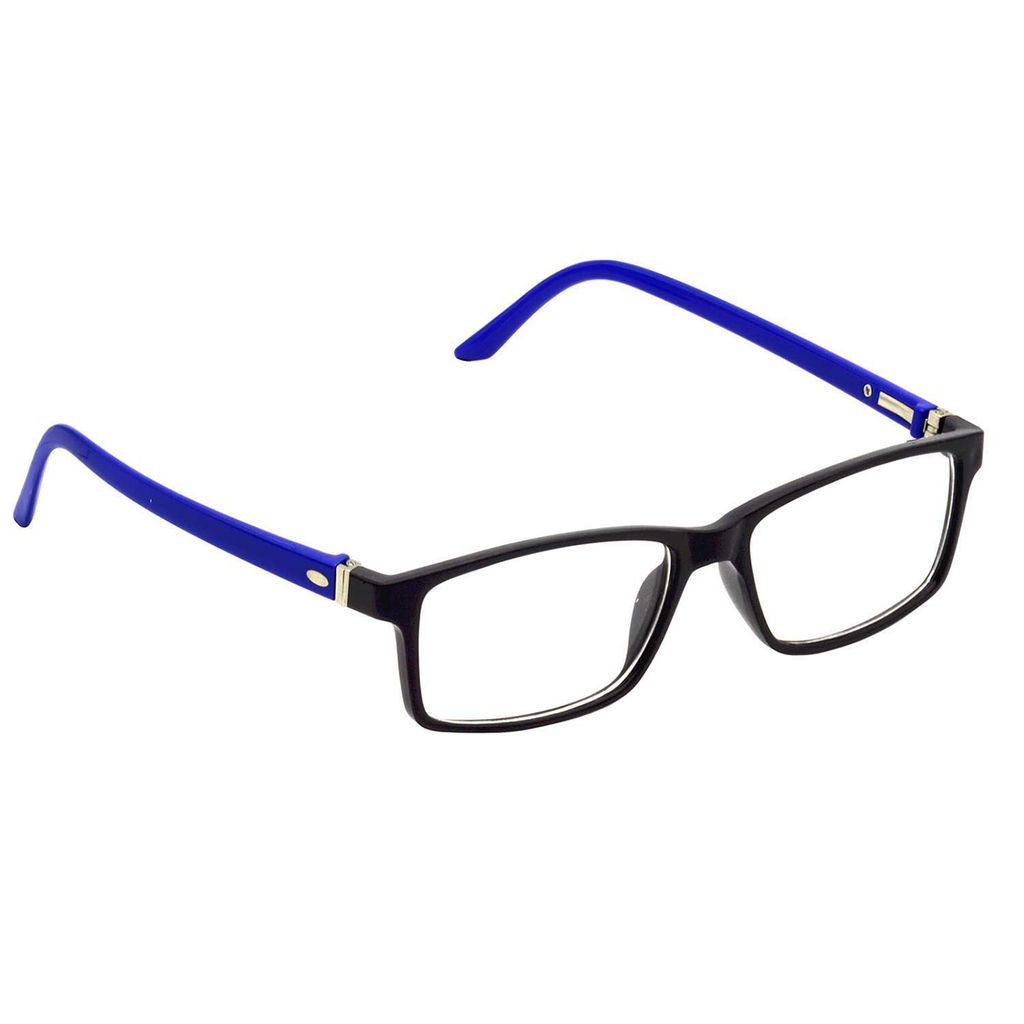 Hrinkar Rectangle Computer Glasses with Anti-Glare and Blue Ray Cut Lenses for Office, Gaming, Online Classes and Mobile/Computer Eye Protection Blue and Black Frame for Kids Boy & Girl