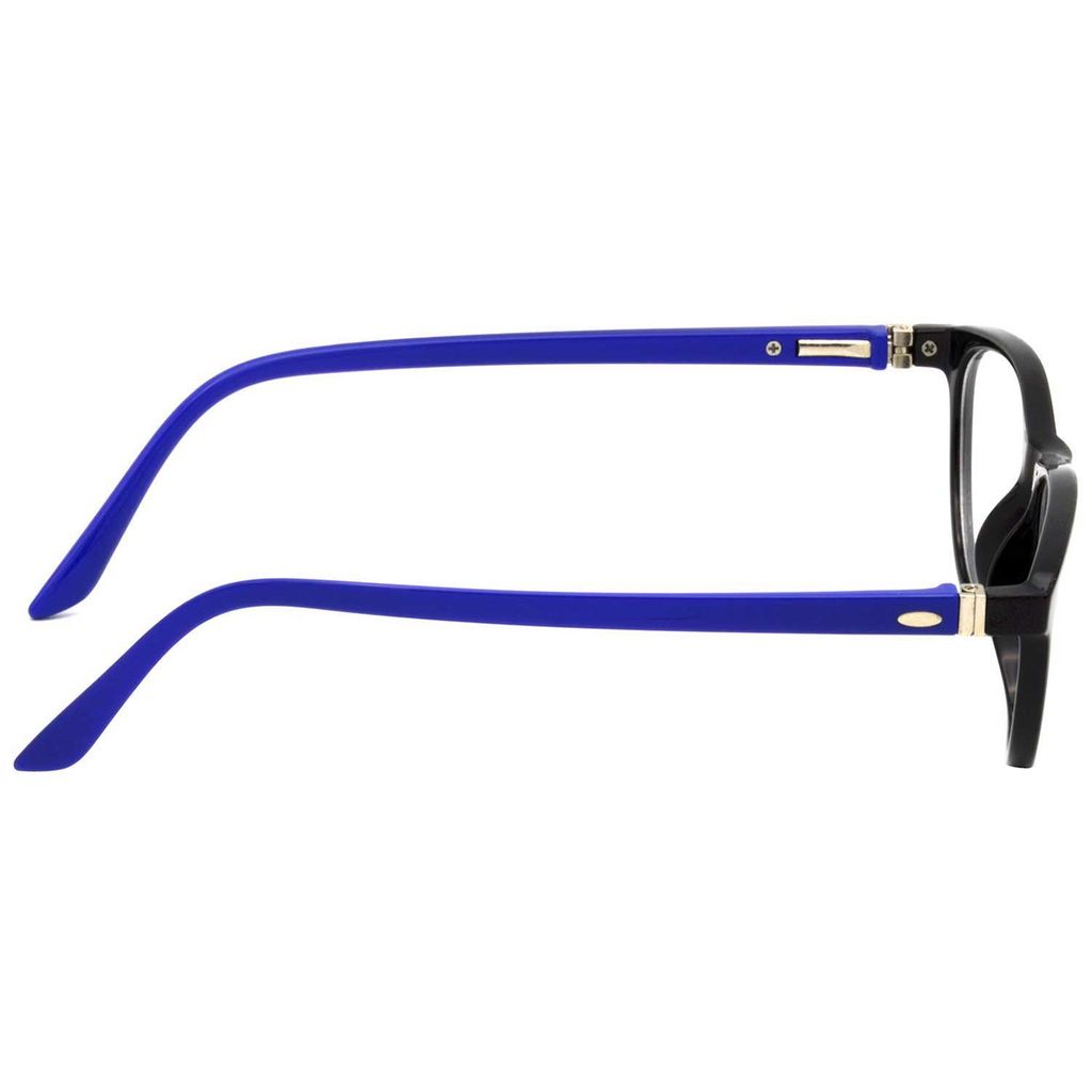 Hrinkar Cat-eyed Computer Glasses with Anti-Glare and Blue Ray Cut Lenses for Office, Gaming, Online Classes and Mobile/Computer Eye Protection Blue and Black Frame for Men & Women