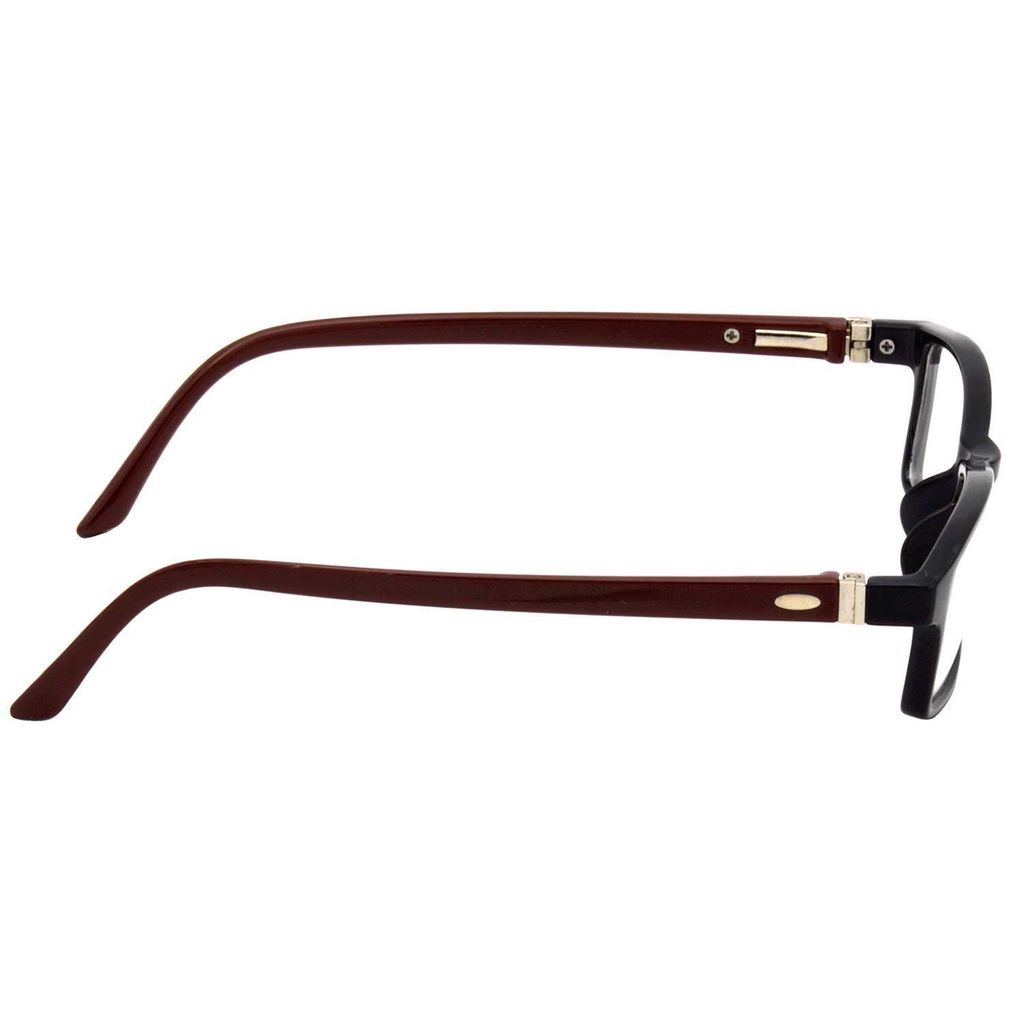 Hrinkar Rectangle Computer Glasses with Anti-Glare and Blue Ray Cut Lenses for Office, Gaming, Online Classes and Mobile/Computer Eye Protection Brown and Black Frame for Kids Boy & Girl