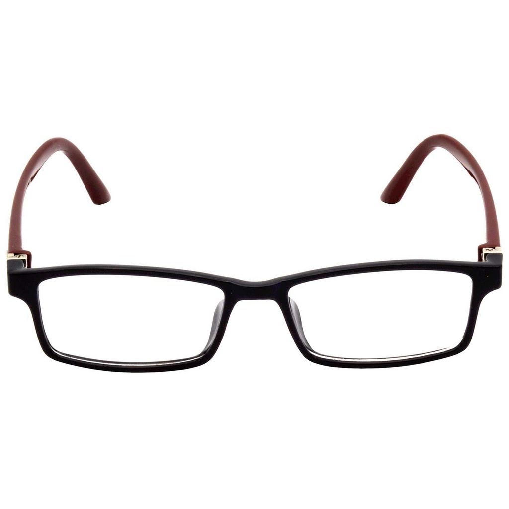 Hrinkar Rectangle Computer Glasses with Anti-Glare and Blue Ray Cut Lenses for Office, Gaming, Online Classes and Mobile/Computer Eye Protection Brown and Black Frame for Kids Boy & Girl