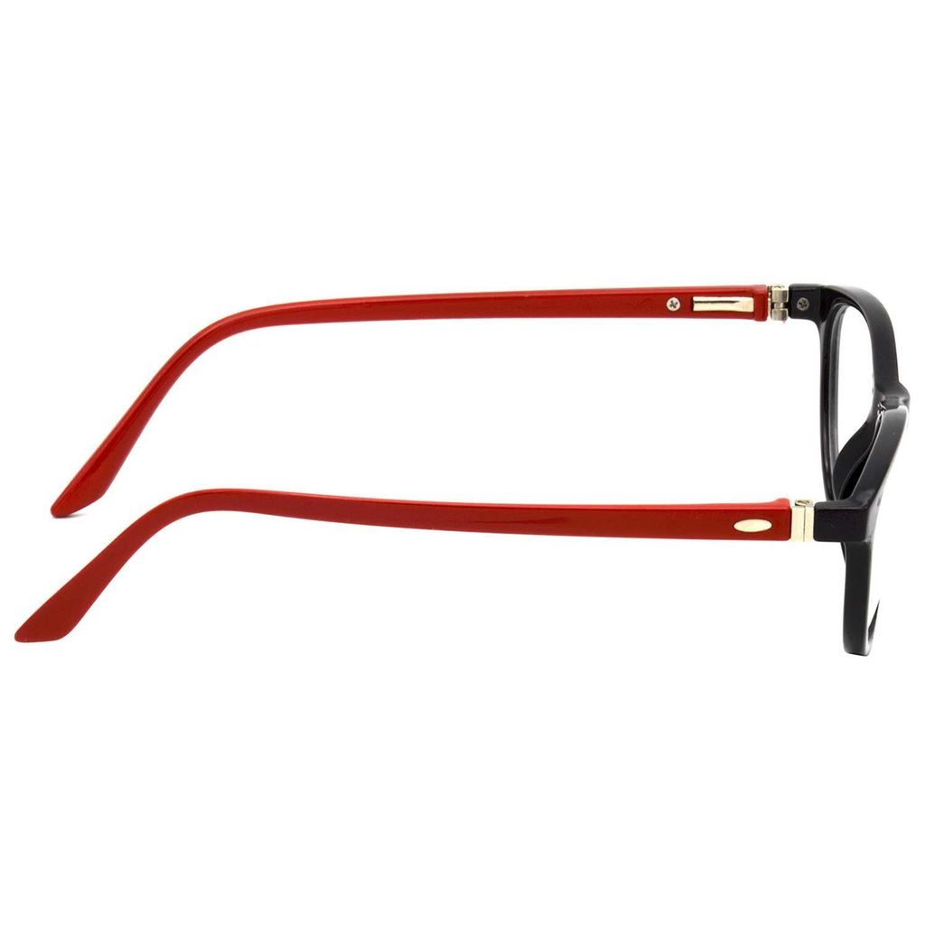 Hrinkar Cat-eyed Computer Glasses with Anti-Glare and Blue Ray Cut Lenses for Office, Gaming, Online Classes and Mobile/Computer Eye Protection Red and Black Frame for Men & Women