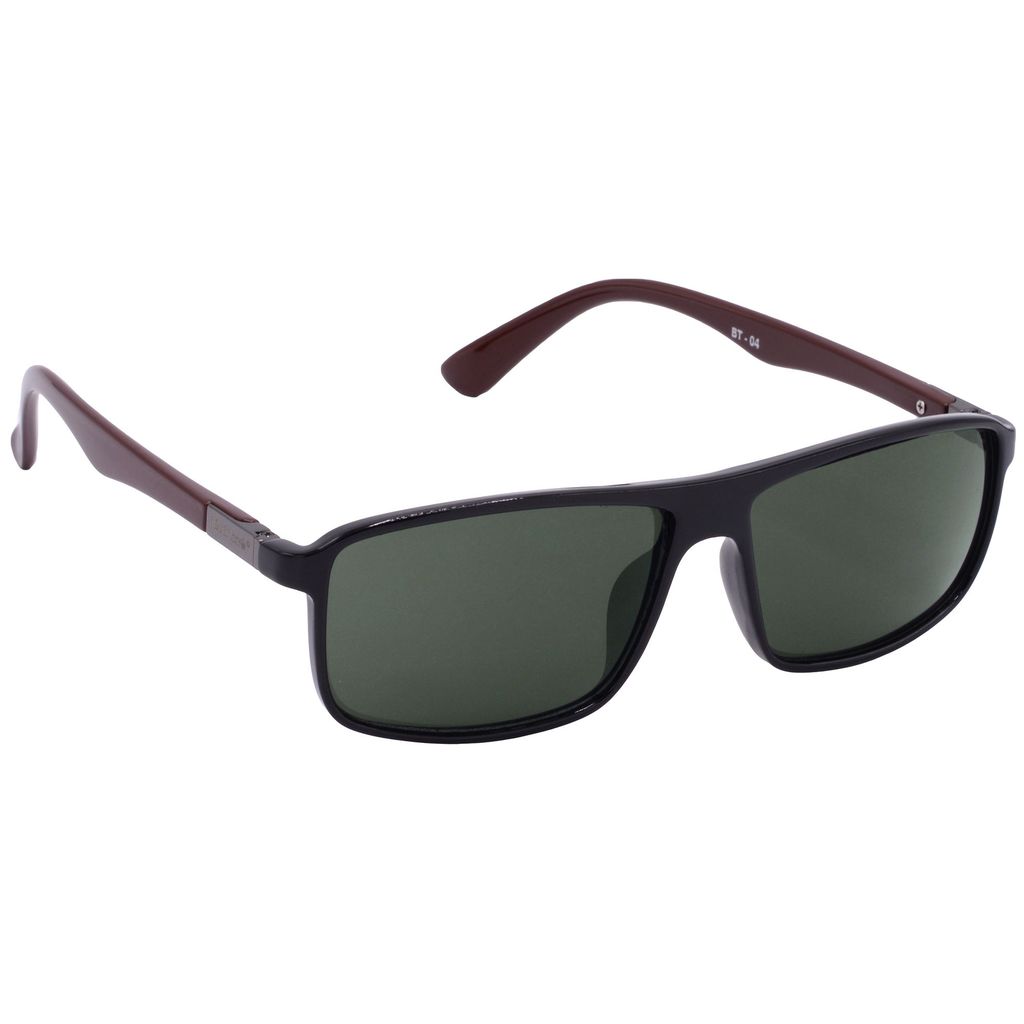 Hrinkar Green Rectangular Sunglasses Brands Black, Brown Frame Goggles for Men & Women - HRS-BT-04-BK-BWN-GRN - Sunglasses | Buy online on ZillyBuy