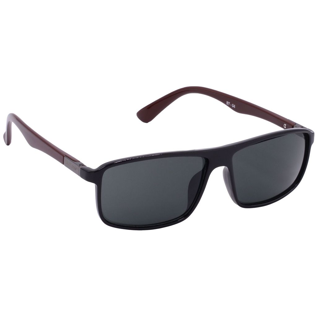 Hrinkar Grey Rectangular Cooling Glass Black, Brown Frame Best Sunglasses for Men & Women - HRS-BT-04-BK-BWN-BK - Sunglasses | Buy online on ZillyBuy
