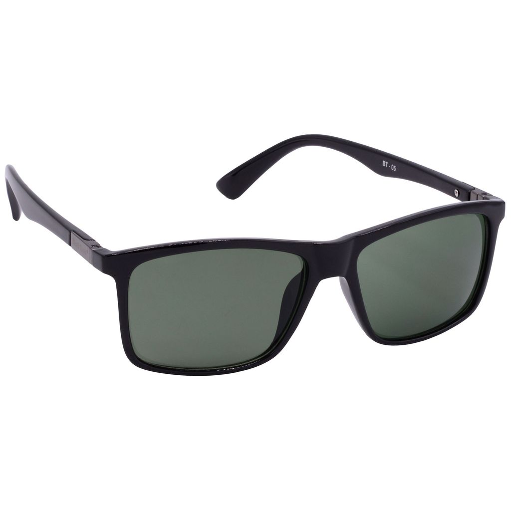 Hrinkar Green Rectangular Stylish Goggles Black Frame Sunglasses for Men & Women - HRS-BT-05-BK-BK-GRN - Sunglasses | Buy online on ZillyBuy