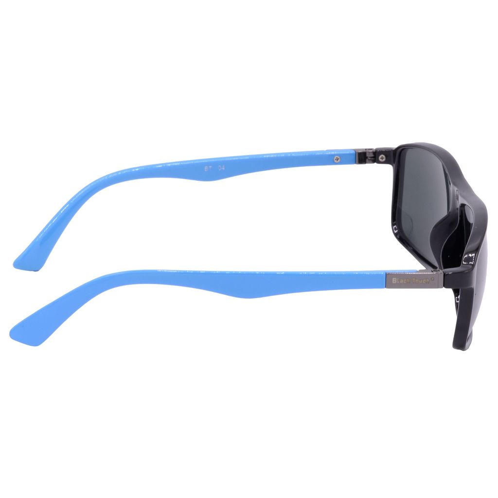 Hrinkar Green Rectangular Sunglasses Styles Black, Sky Blue Frame Glasses for Men & Women - HRS-BT-04-BK-LBU-GRN