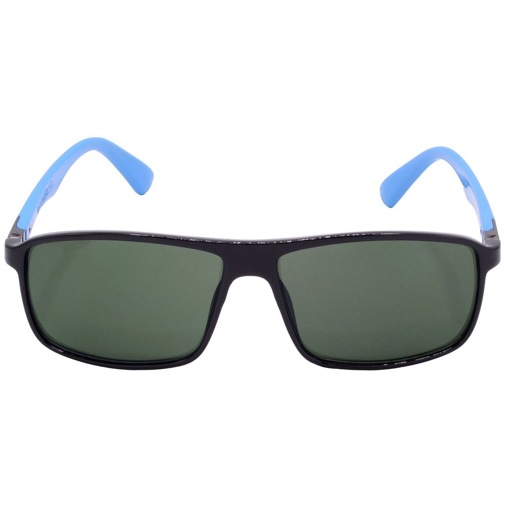 Hrinkar Green Rectangular Sunglasses Styles Black, Sky Blue Frame Glasses for Men & Women - HRS-BT-04-BK-LBU-GRN