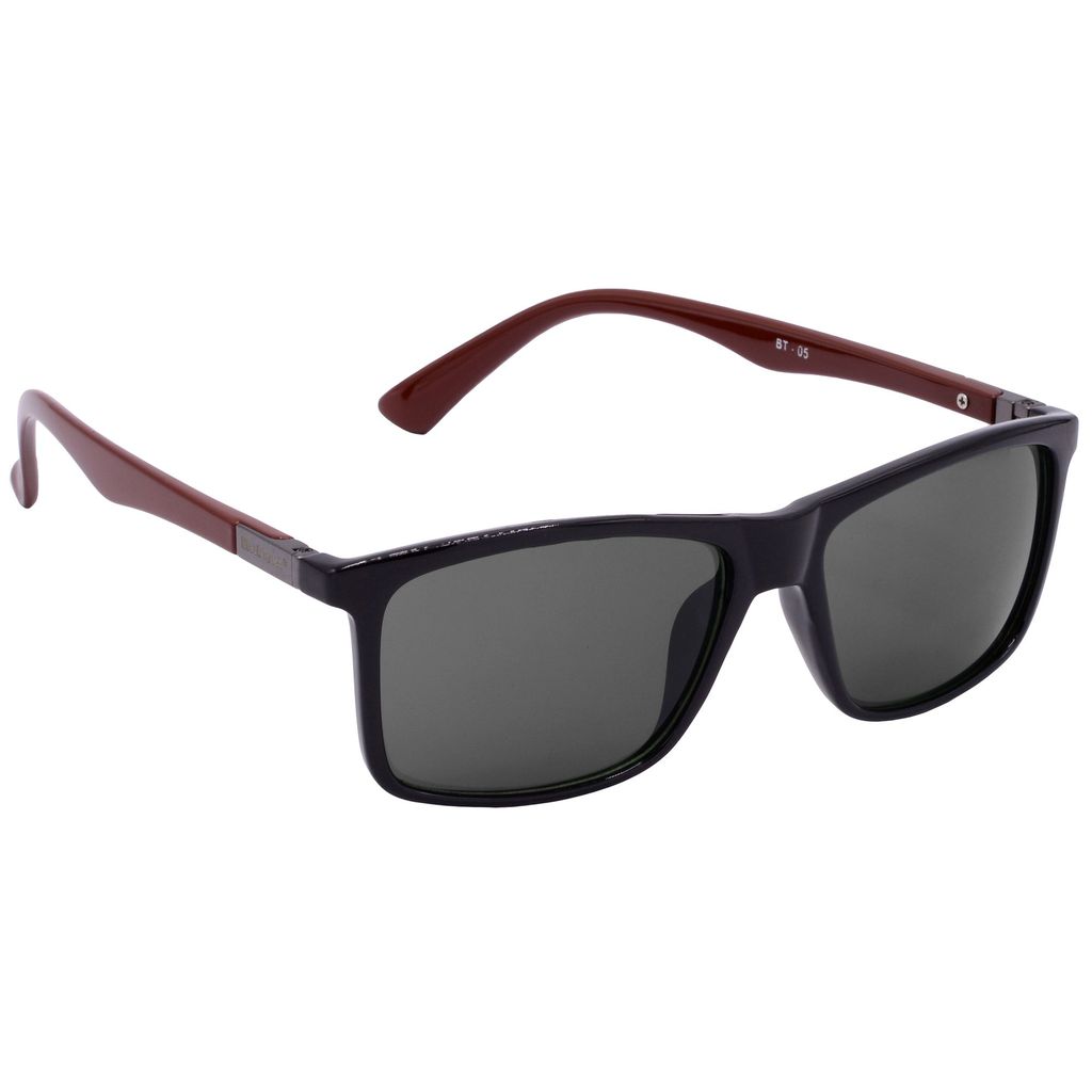 Hrinkar Grey Rectangular Cooling Glass Black, Brown Frame Best Sunglasses for Men & Women - HRS-BT-05-BK-BWN-BK - Sunglasses | Buy online on ZillyBuy