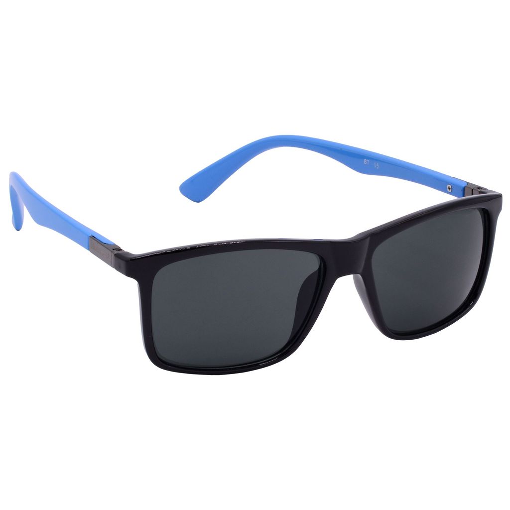 Hrinkar Grey Rectangular Stylish Goggles Black, Sky Blue Frame Sunglasses for Men & Women - HRS-BT-05-BK-LBU-BK - Sunglasses | Buy online on ZillyBuy