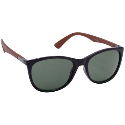 Hrinkar Green Cat-eye Sunglasses Brands Black, Brown Frame Goggles for Women - HRS-BT-06-BK-BWN-GRN