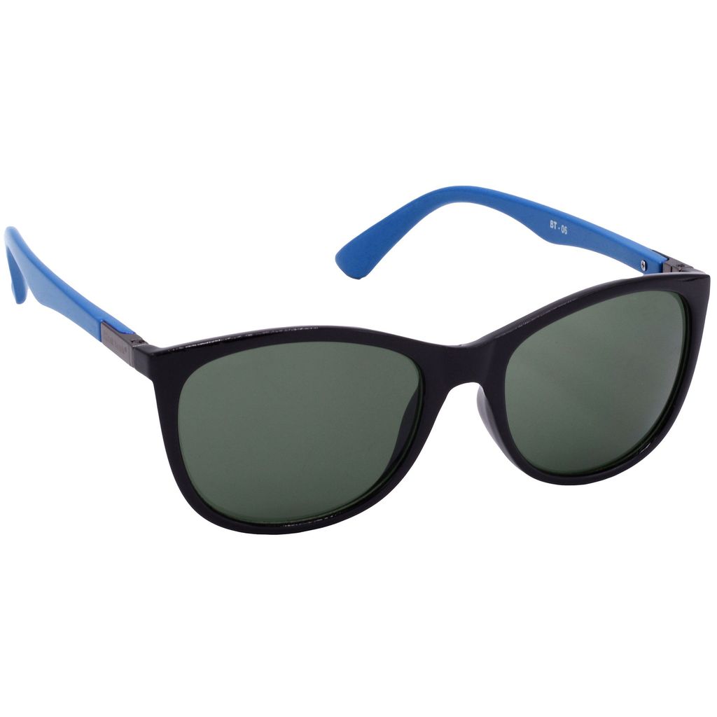 Hrinkar Green Cat-eye Cooling Glass Black, Sky Blue Frame Best Sunglasses for Women - HRS-BT-06-BK-LBU-GRN - Sunglasses | Buy online on ZillyBuy