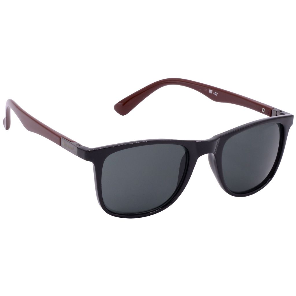 Hrinkar Grey Rectangular Sunglasses Brands Black, Brown Frame Goggles for Men & Women - HRS-BT-07-BK-BWN-BK - Sunglasses | Buy online on ZillyBuy