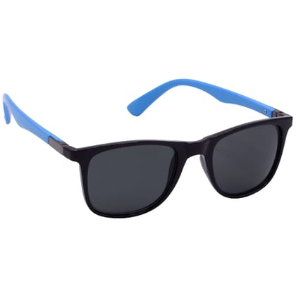 Hrinkar Grey Rectangular Sunglasses Styles Black, Sky Blue Frame Glasses for Men & Women - HRS-BT-07-BK-LBU-BK
