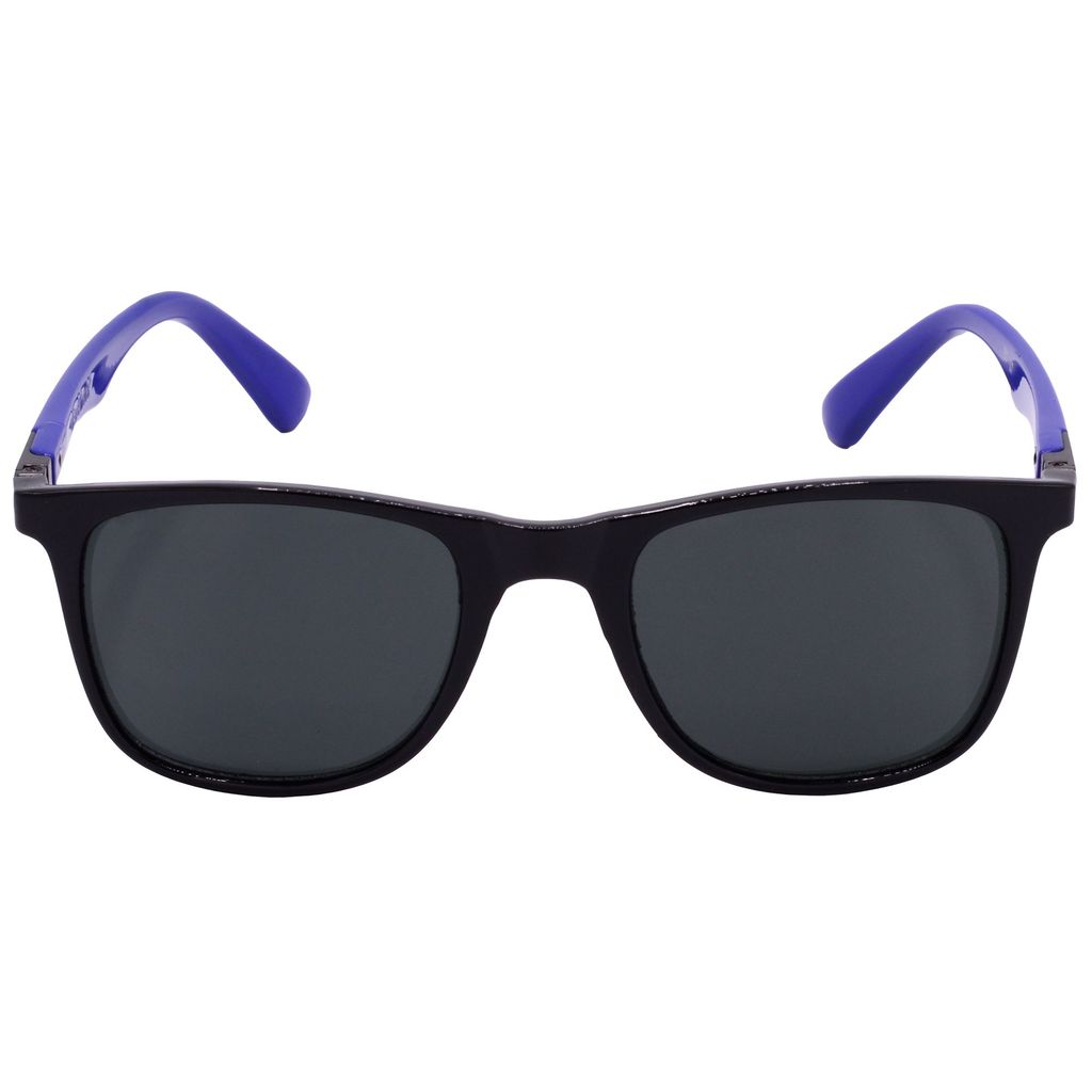 Hrinkar Grey Rectangular Glasses Black, Blue Frame Best Goggles for Men & Women - HRS-BT-07-BK-BU-BK