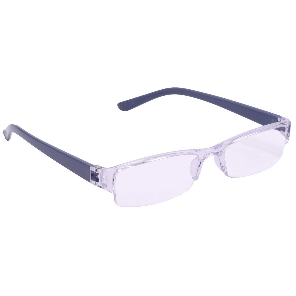 Hrinkar Rectangle Full Rim Portable +1.00 Reading Glasses For Men And Women (Blue Frame, +1.00, Near Vision) - HRD05