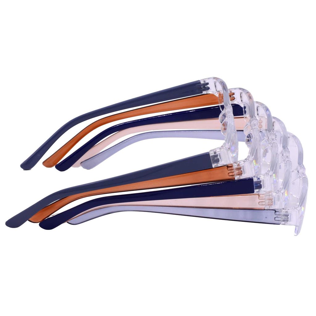 Hrinkar Rectangle Full Rim Portable +1.00 Reading Glasses For Men And Women (Blue Frame, +1.00, Near Vision) - HRD05