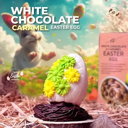 White Chocolate & Caramel Easter Egg