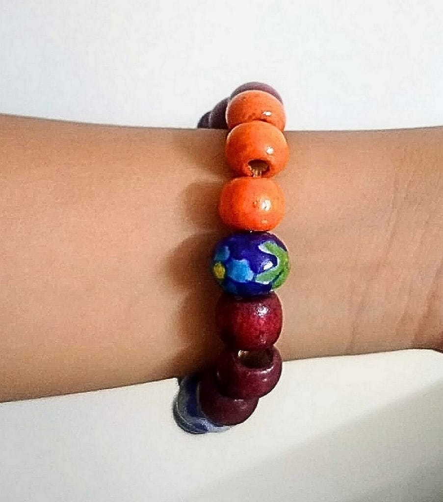 Blue Pottery Bracelet-(BL-01)