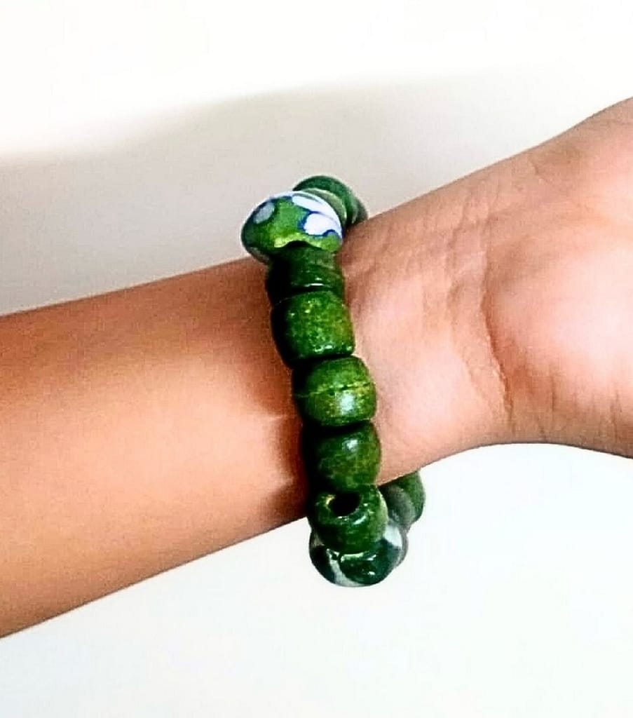 Blue Pottery Bracelet-(BL-02)