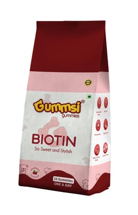 Gummsi Biotin Hair Gummies for Stronger, Shinier Hair & Nails | 10 Gummies