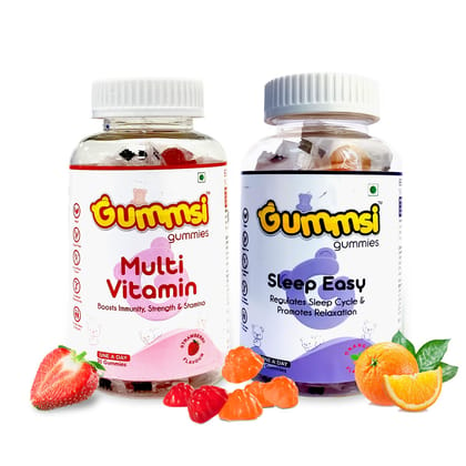 Gummsi Multivitamin & Sleep Easy Gummies | 30 Gummies Each (Pack of 2)