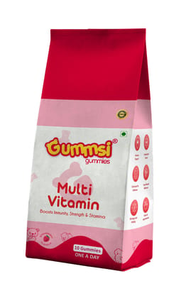 Gummsi Multivitamin Gummies | With Fibre, Zinc, Iron - 10 Gummies