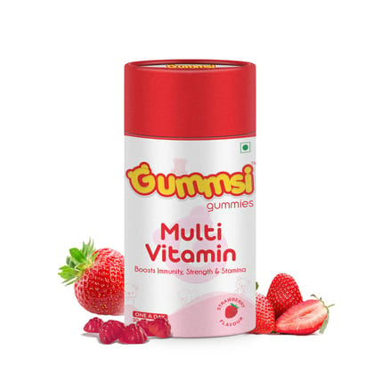 Gummsi Multivitamin Gummies | With Fiber, Zinc, Iron | 30 Gummies