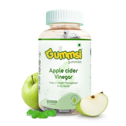 Gummsi Apple Cider Vinegar Gummies for Weight Management, Detox & Gut Health | 30 Gummies