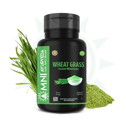 Omni Ayurveda Wheatgrass Extract Capsules For Effective Weight Management | 60 Capsules