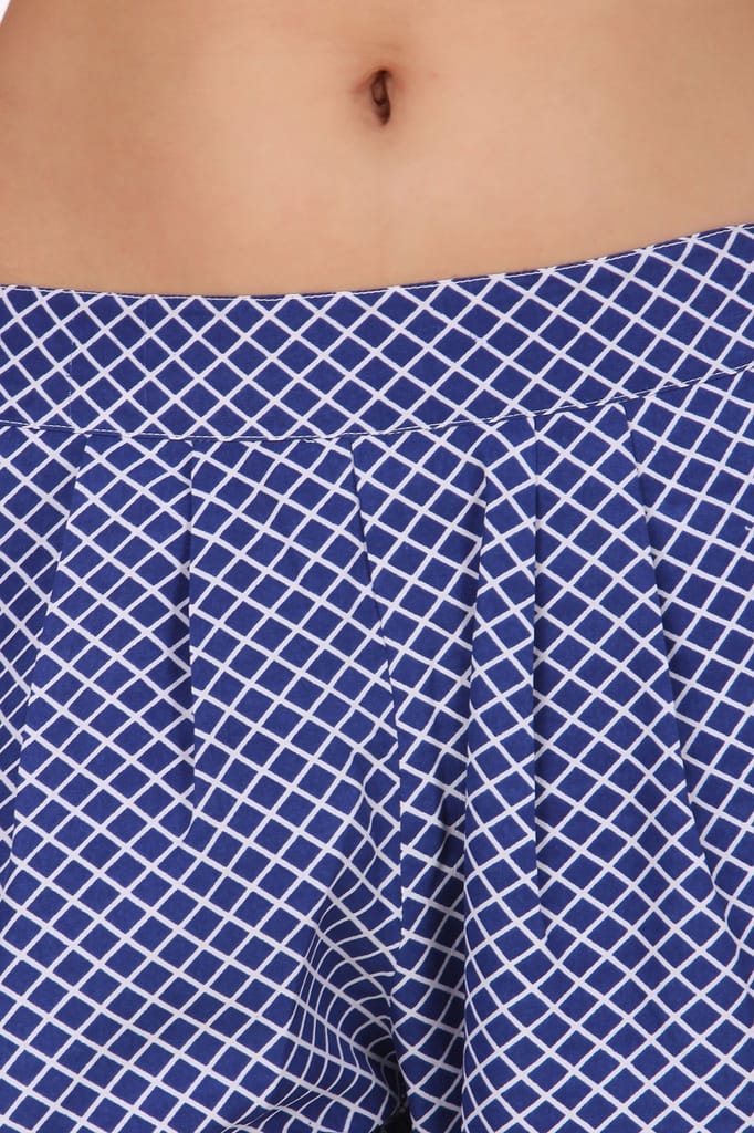 One femme Women's Argyle Print Tapered Pleated Pants