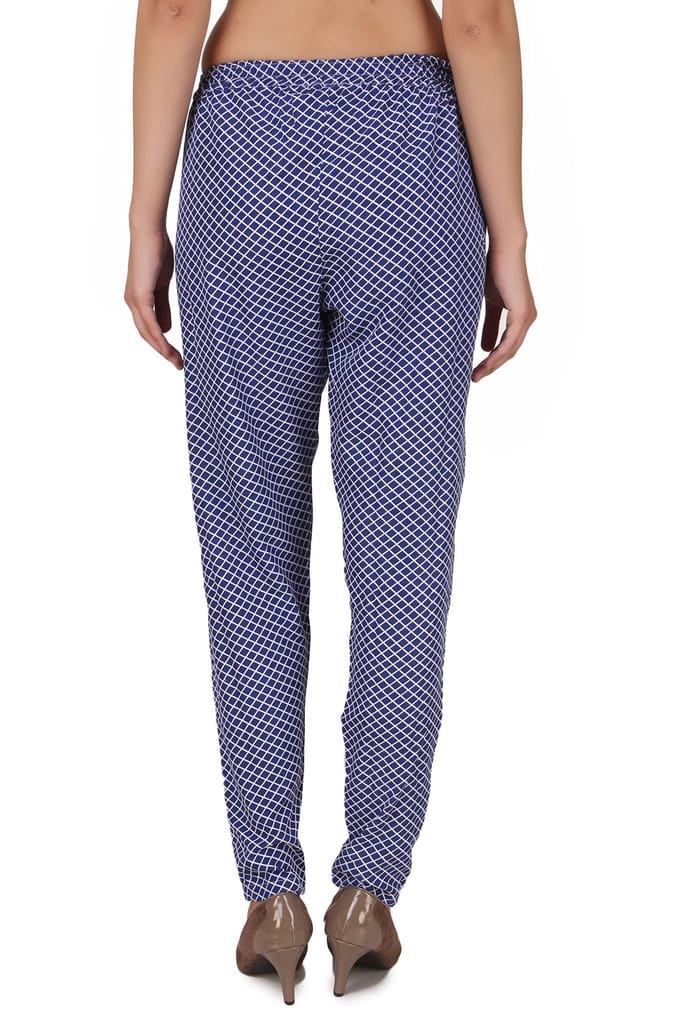 One femme Women's Argyle Print Tapered Pleated Pants