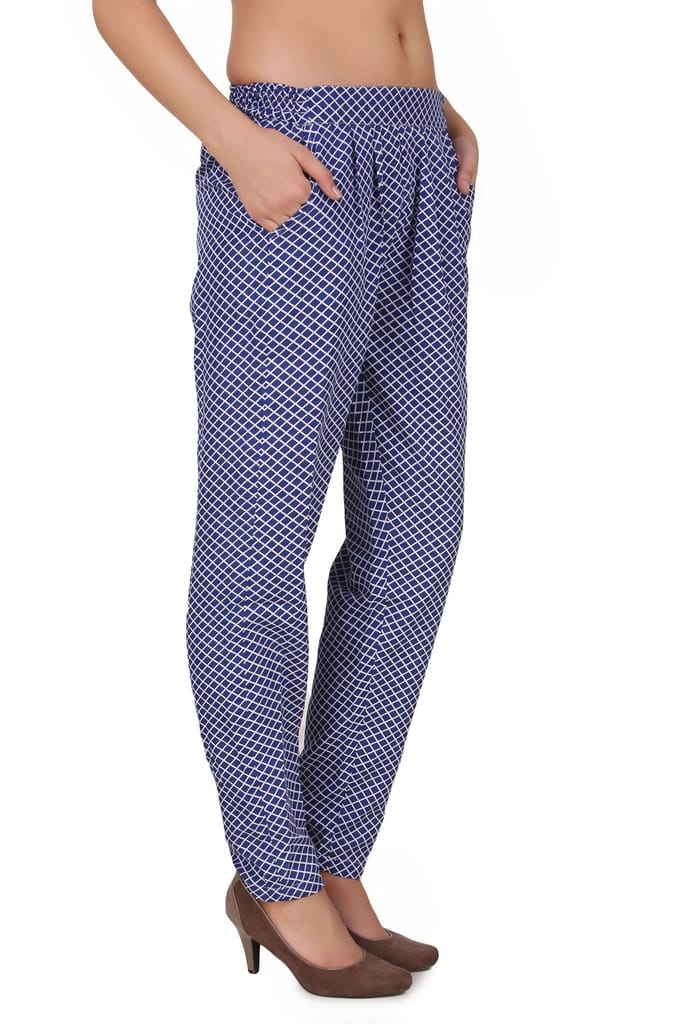 One femme Women's Argyle Print Tapered Pleated Pants