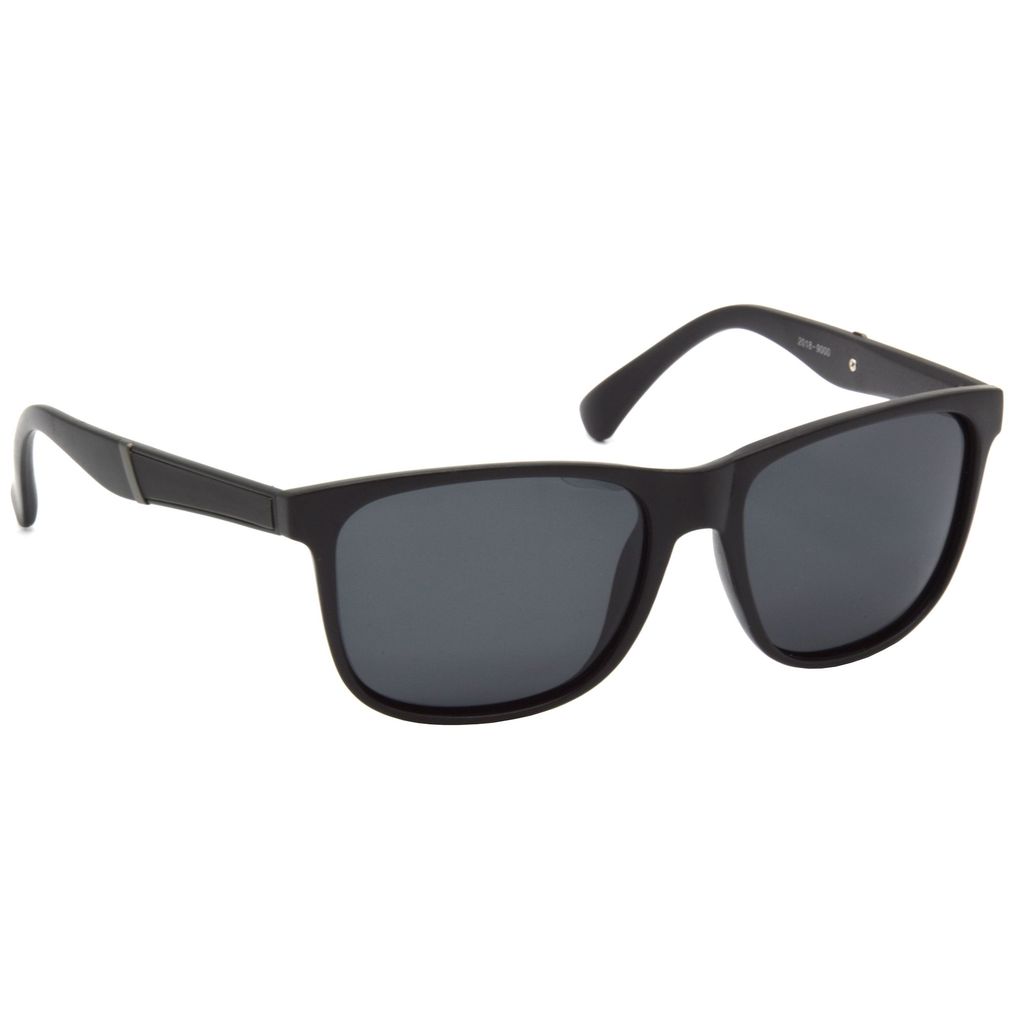 Hrinkar Black Rectangular Stylish Goggles Black Frame Polarized Sunglasses for Men & Women - HRS498-BK-BK-P - Sunglasses | Buy online on ZillyBuy