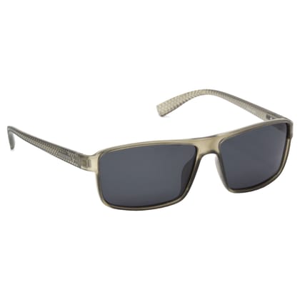 Hrinkar Grey Rectangular Cooling Glass Grey Frame Best Polarized Sunglasses for Men & Women - HRS497-GRY-BK-P