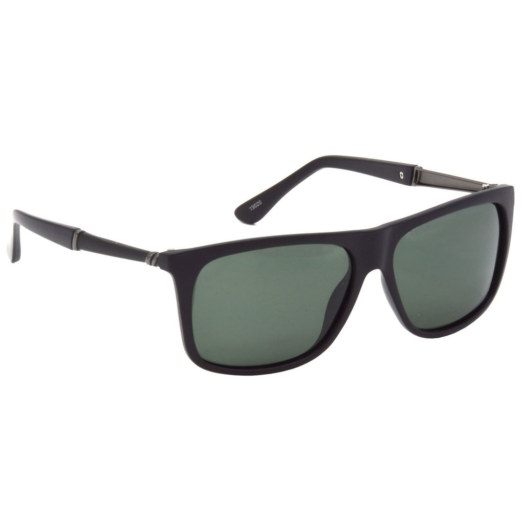 Hrinkar Green Rectangular Stylish Goggles Black Frame Polarized Sunglasses for Men & Women - HRS499-BK-GRN-P - Sunglasses | Buy online on ZillyBuy