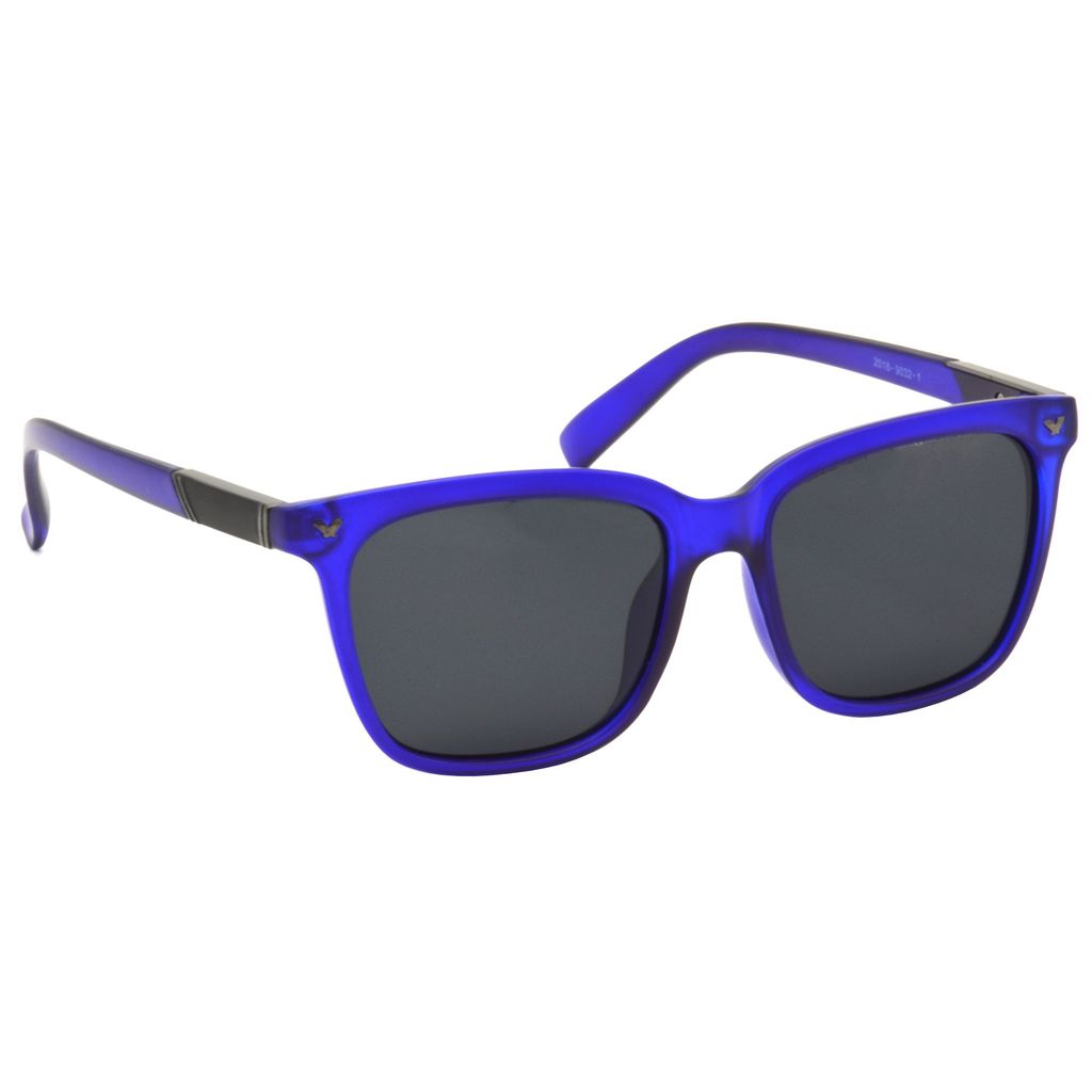 Hrinkar Grey Rectangular Sunglasses Styles Blue Frame Polarized Glasses for Men & Women - HRS500-BU-BK-P - Sunglasses | Buy online on ZillyBuy