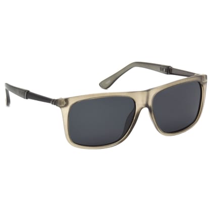 Hrinkar Grey Rectangular Cooling Glass Grey Frame Best Polarized Sunglasses for Men & Women - HRS499-GRY-BK-P