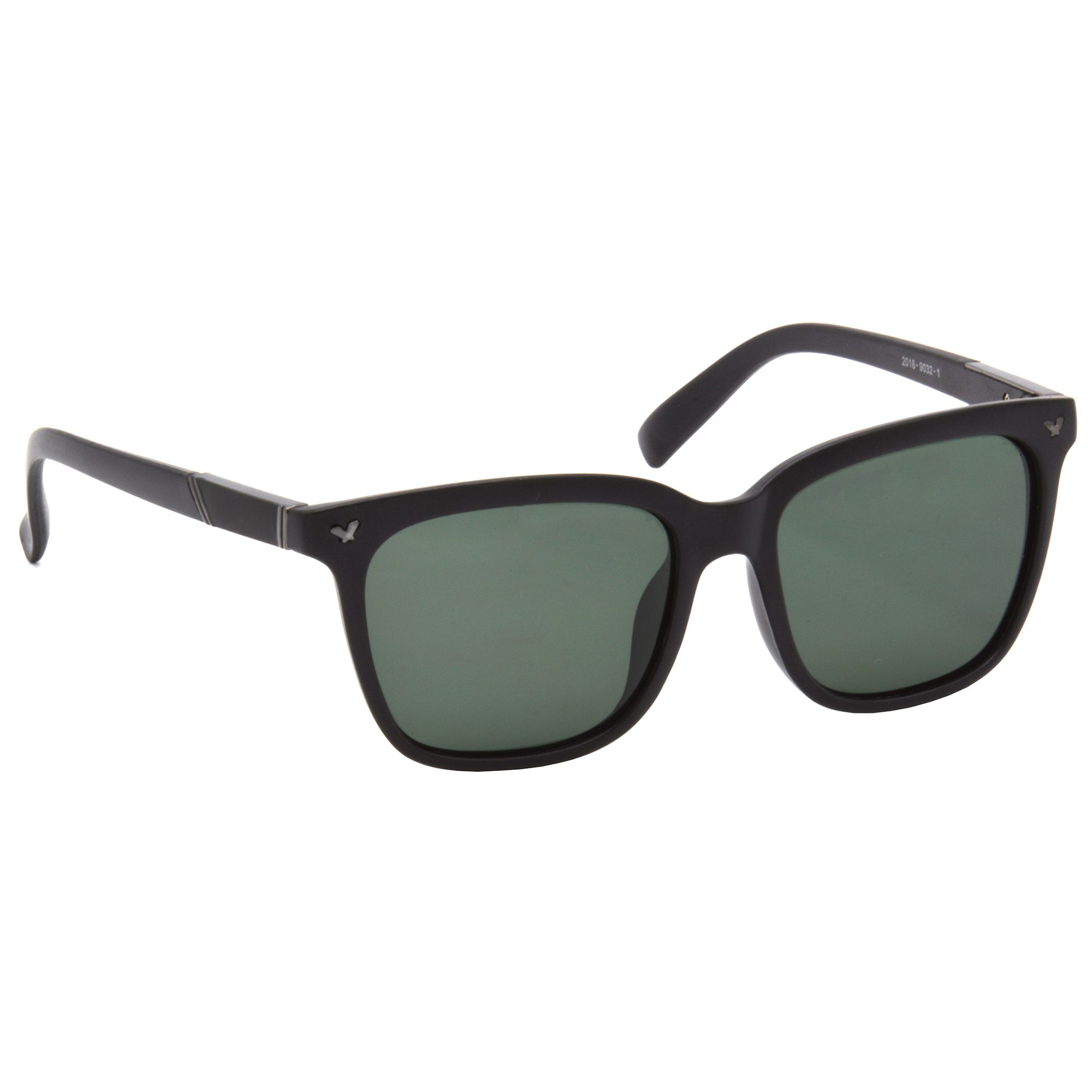Hrinkar Green Rectangular Stylish Goggles Black Frame Polarized Sunglasses for Men & Women - HRS500-BK-GRN-P