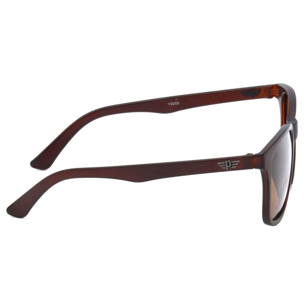 Hrinkar Brown Rectangular Sunglasses Styles Brown Frame Polarized Glasses for Men & Women - HRS504-BWN-BWN-P