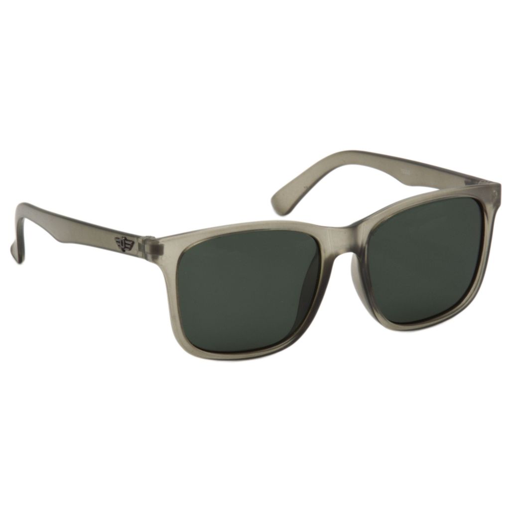 Hrinkar Green Rectangular Cooling Glass Grey Frame Best Polarized Sunglasses for Men & Women - HRS504-GRY-GRN-P