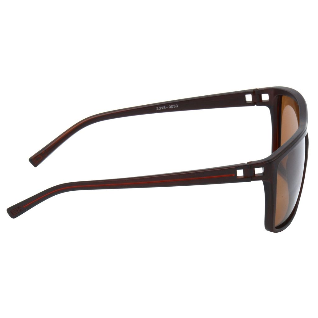 Hrinkar Brown Rectangular Glasses Red Frame Best Polarized Goggles for Men & Women - HRS507-BWN-BWN-P