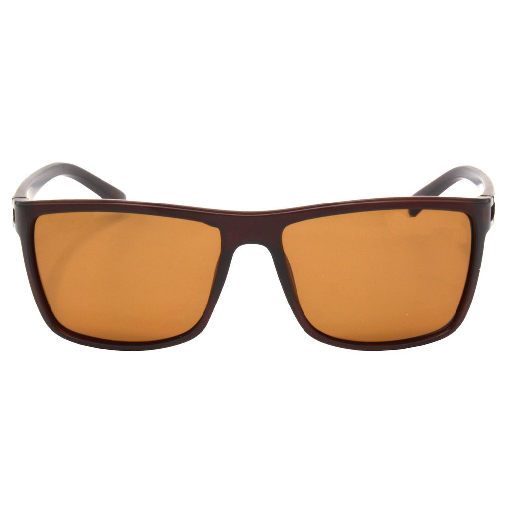 Hrinkar Brown Rectangular Glasses Red Frame Best Polarized Goggles for Men & Women - HRS507-BWN-BWN-P