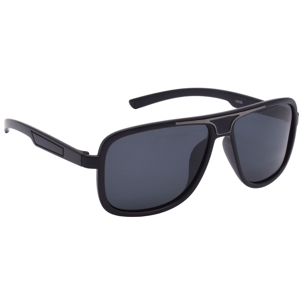 Hrinkar Black Rectangular Sunglasses Brands Black Frame Polarized Goggles for Men & Women - HRS508-BK-BK-P - Sunglasses | Buy online on ZillyBuy