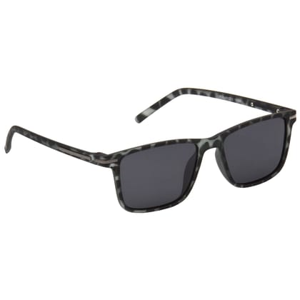 Hrinkar Grey Retro Square Sunglasses Brands Grey Frame Polarized Goggles for Men & Women - HRS511-TBK-BK