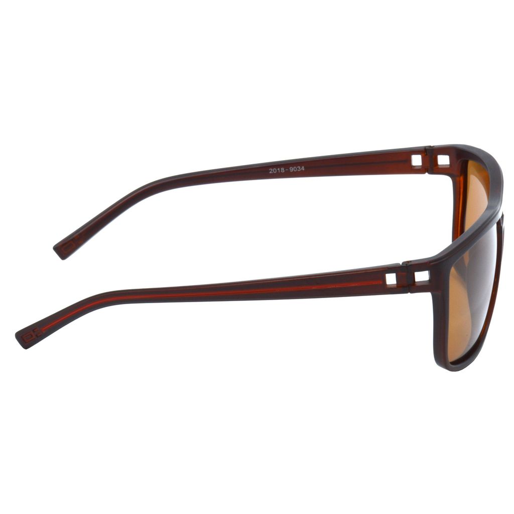 Hrinkar Brown Rectangular Sunglasses Brands Red Frame Polarized Goggles for Men & Women - HRS509-BWN-BWN-P