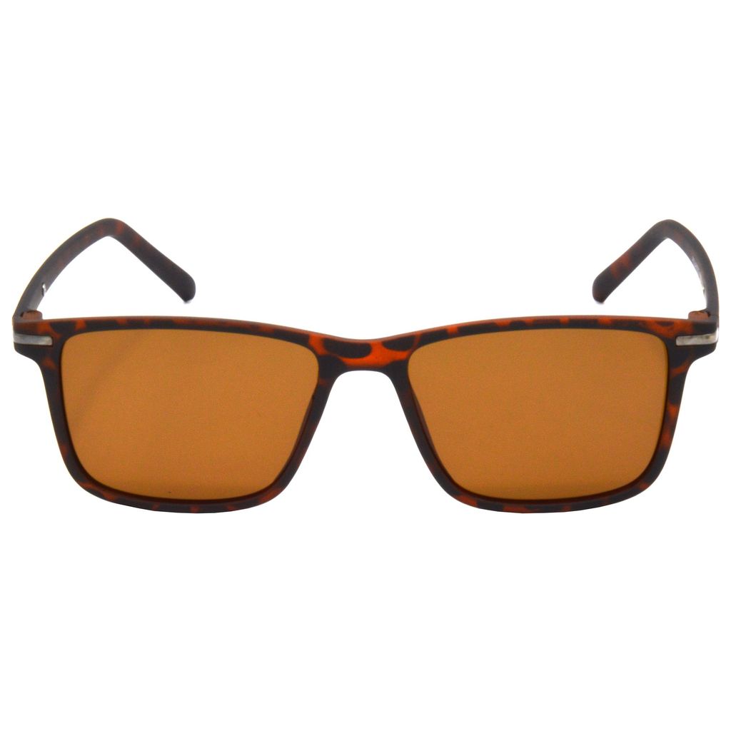 Hrinkar Brown Retro Square Sunglasses Styles Brown Frame Polarized Glasses for Men & Women - HRS511-TBWN-BWN